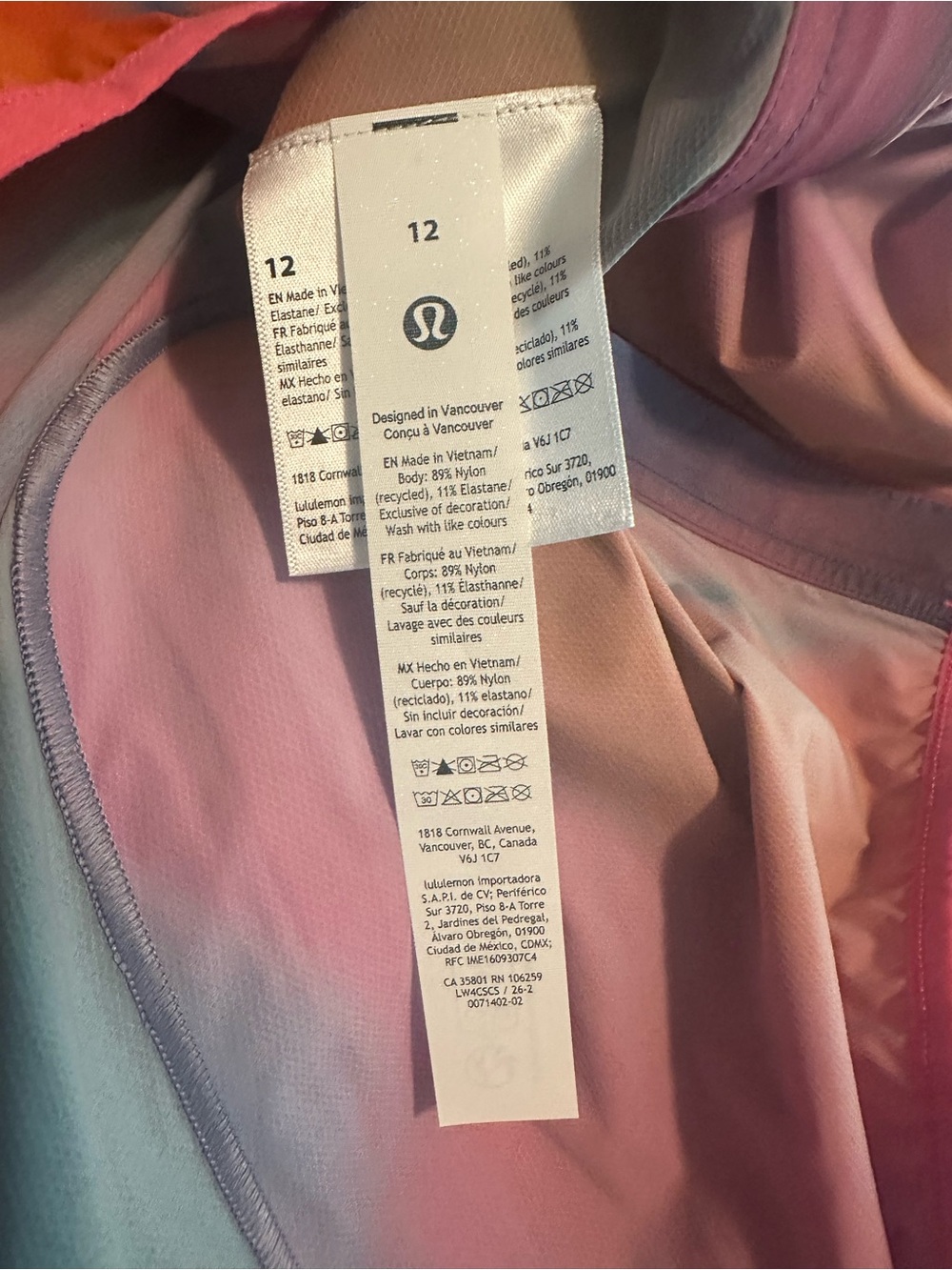 lululemon🍋Packable Trail Running Multicolor Hooded Jacket Size 12 NWT💖🧡💙 - Picture 14 of 16
